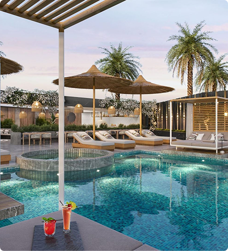 مسبح لا متناهي على السطح